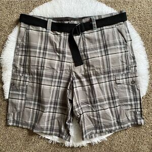 Route 66 Plaid Shorts with Belt Mens Size 44